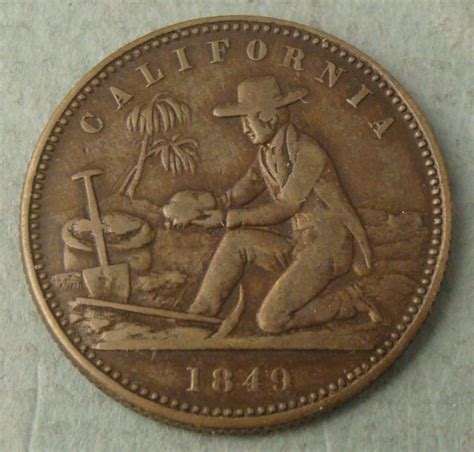 1849 California Gold Rush Jogo Token