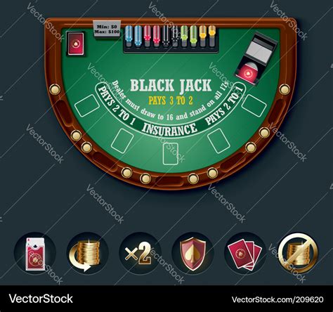 A Mesa De Blackjack Vetor