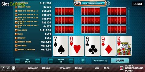 Aces Deuces Bonus Poker Slot - Play Online