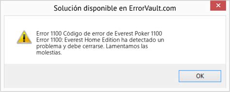 Aplicativo Everest Poker Erro