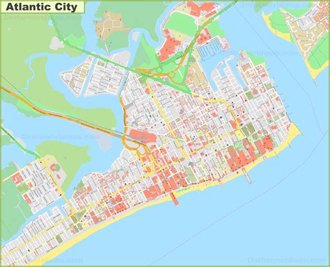 Atlantic City Nj Calcadao Casino Mapa