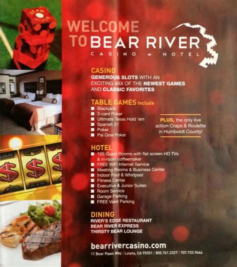 Bear River Casino Menu Do Restaurante