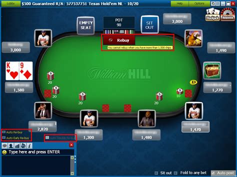 Bonus William Hill Di Benvenuto De Poker