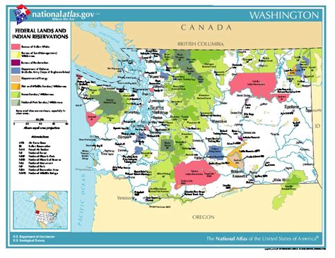 Cassinos Indigenas No Estado De Washington Mapa