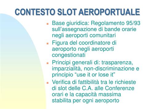 Definizione Di Slot Aeroportuale