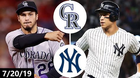 Estadisticas de jugadores de partidos de Colorado Rockies vs New York Yankees