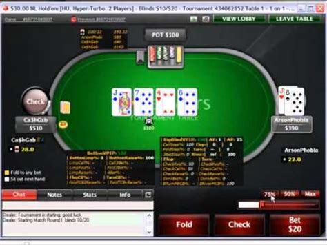 Hyper Turbo Heads Up Poker Estrategia