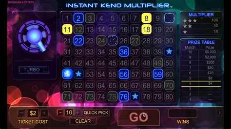 Instant Keno Multiplier Novibet