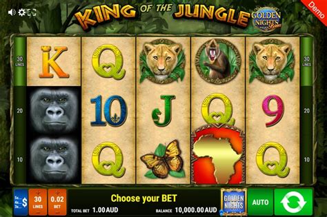 Jogar King Of The Jungle Golden Nights Bonus Com Dinheiro Real