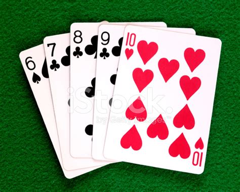 Maos De Poker Em Linha Reta Ace