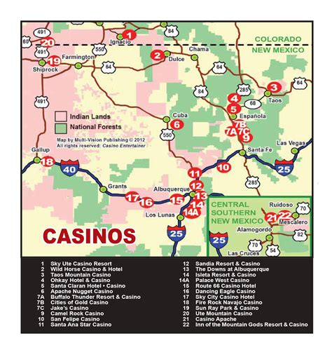 Mapa De Oklahoma Locais De Casino