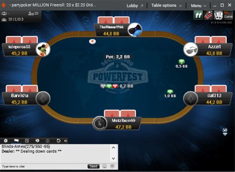 O Party Poker Sunday Majors Freeroll