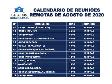 Primeiro Conselho De Casino Calendario