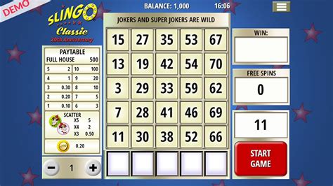 Slingo Classic 20th Anniversary 888 Casino
