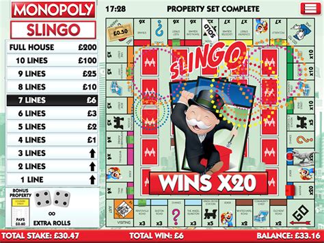 Slingo Monopoly Novibet