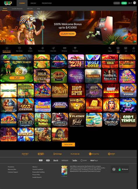 Spin Million Casino Codigo Promocional