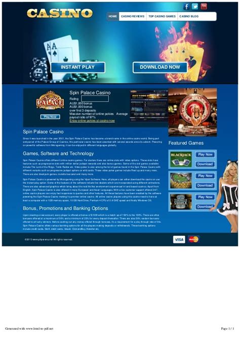 Spin Palace Casino Bonus Codes