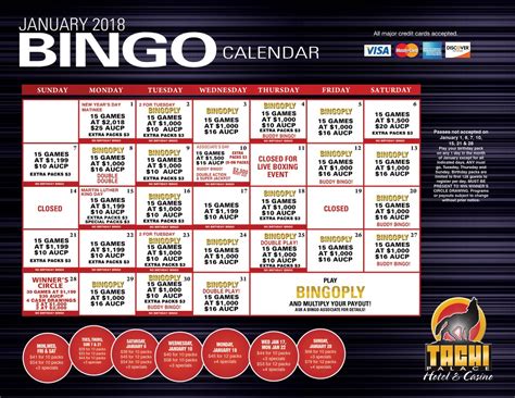 Tachi Palace Casino Bingo Agenda