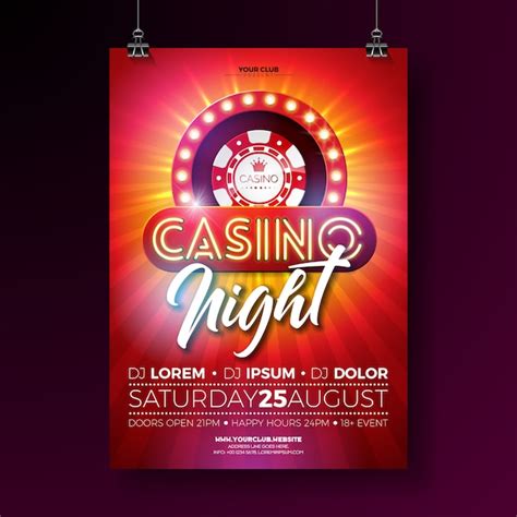 Uma Noite De Casino Flyer Modelo