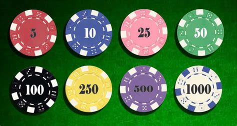 Valores Das Fichas De Poker Por Cor