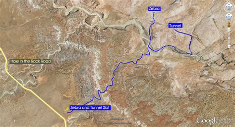 Zebra Slot Canyon Utah Mapa